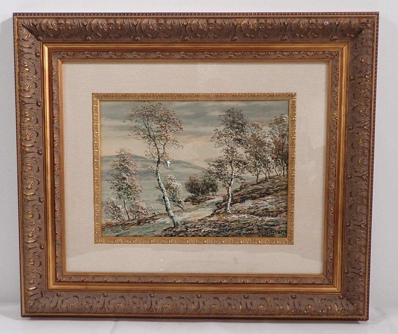 John Hamilton Glass Watercolor: Signed Watercolor - Apprx 23 1/4" x 27". Comes with COA. If shipping is needed, contact UPS Store 5528 to get a quote BEFORE bidding. Their phone number is (908)213-6838 and select option 5. There wil