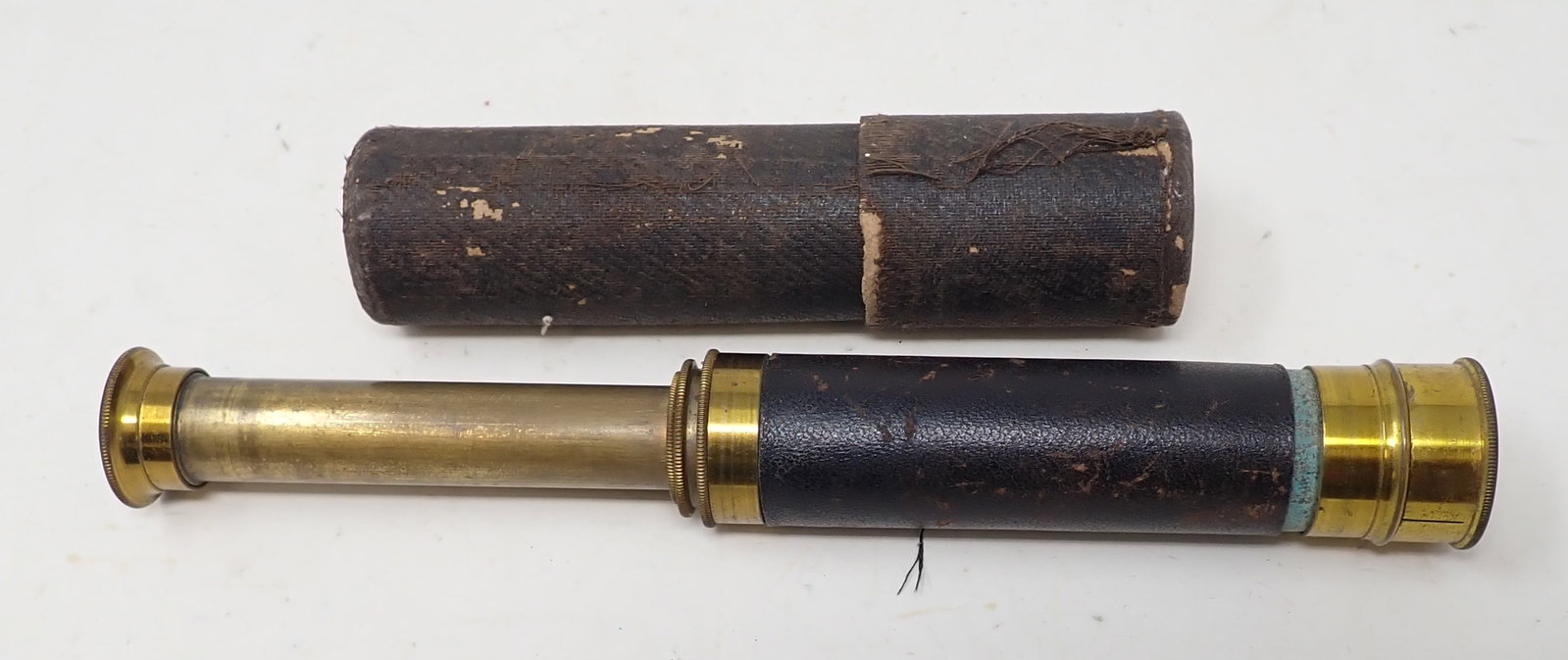French Telescope: Apprx 1" in diameter and 13 1/2" fully extended.