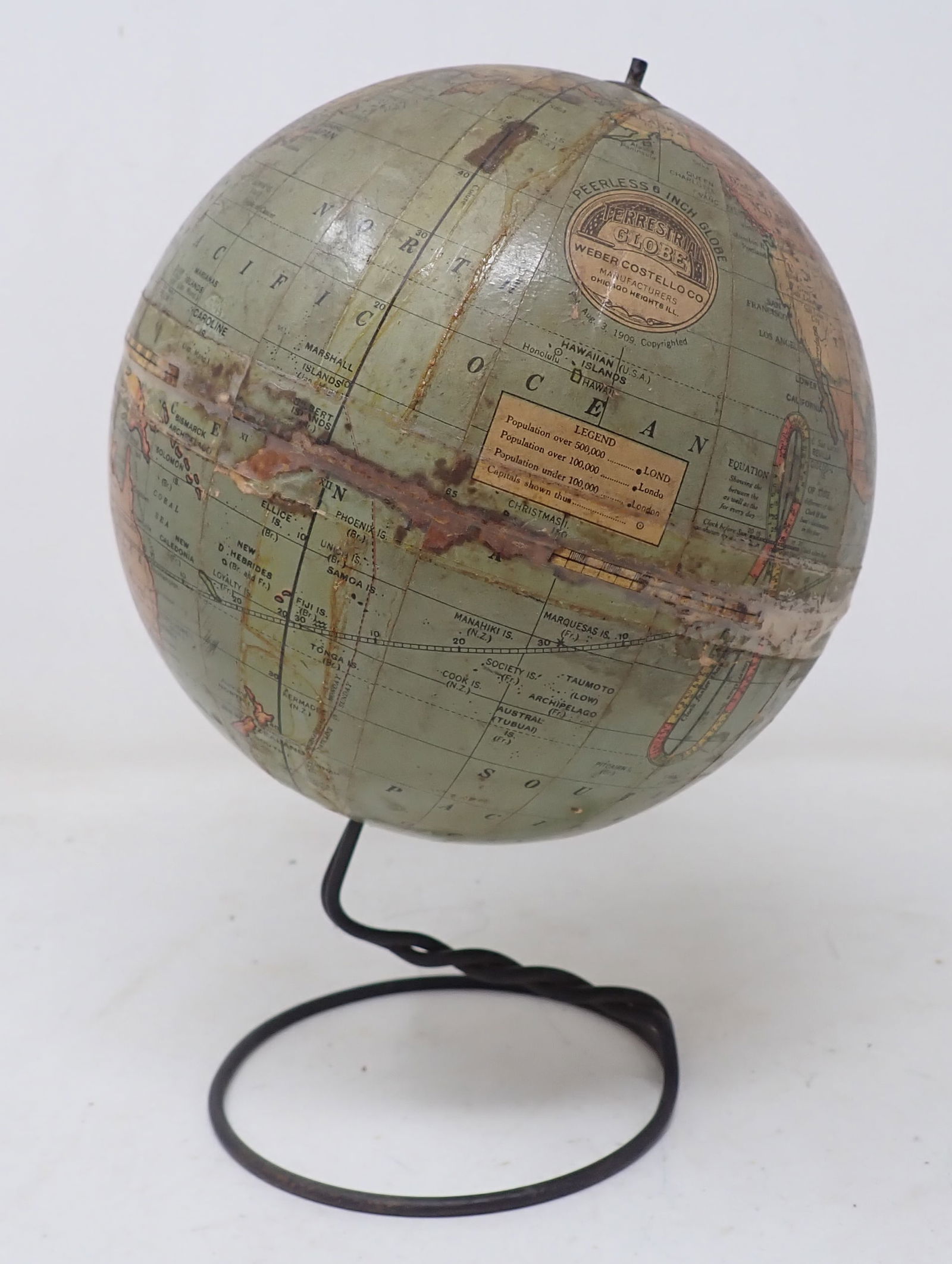 Peerless 6 Inch Terrestrial Globe Weber Costello (1 of 9)