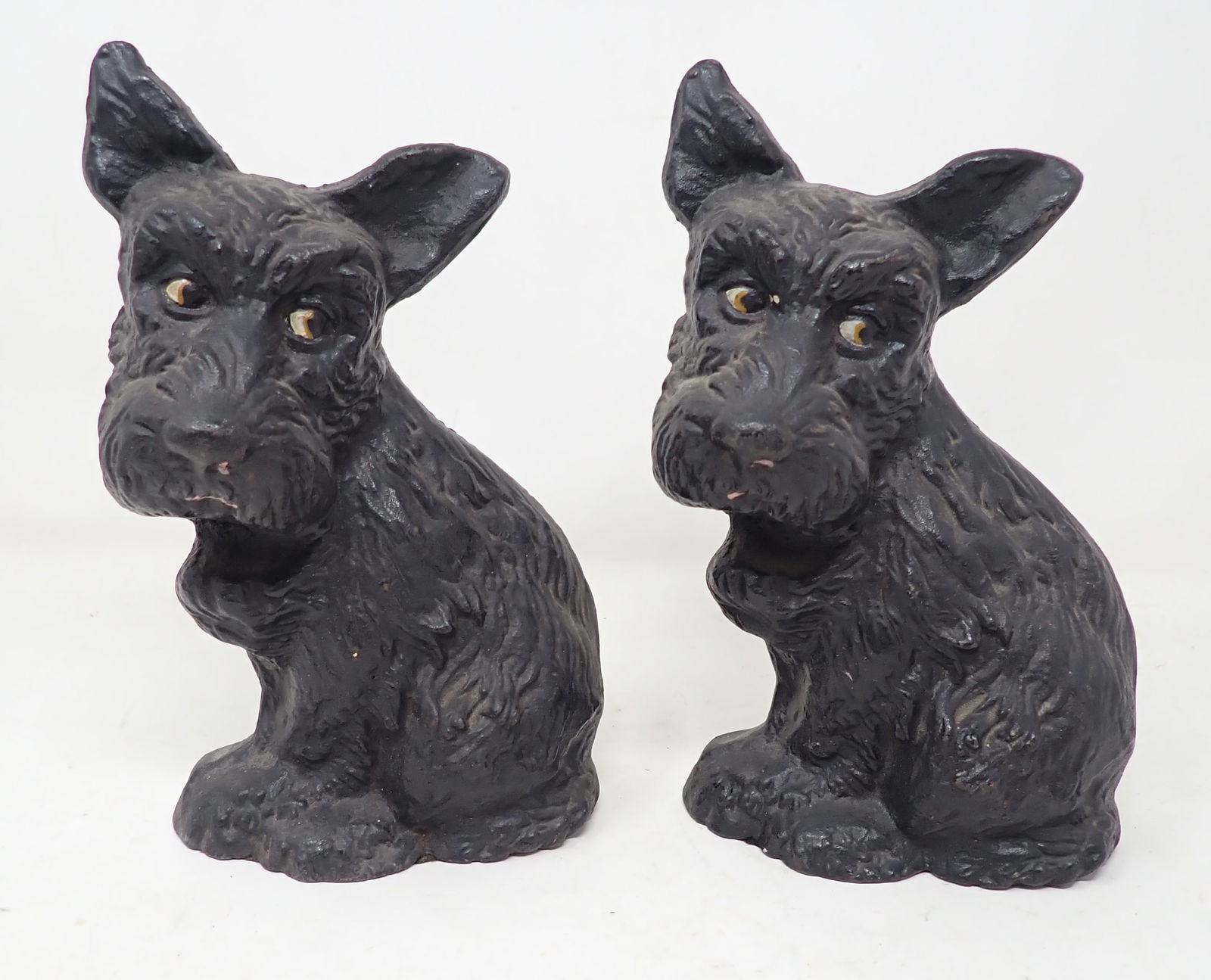 Wilton Cast Iron Scotty Dog Doorstops: Approx 7 3/4" tall