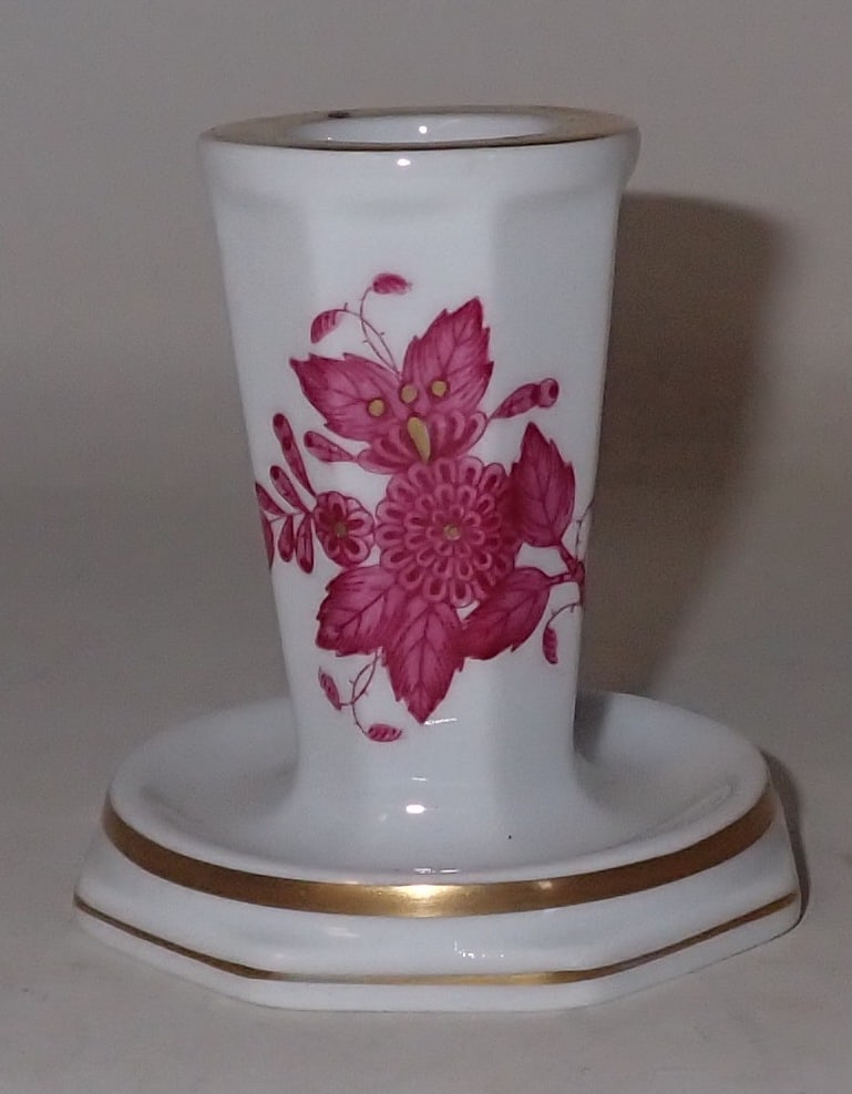 Herend Candle Holder: Approx 2 1/2" tall