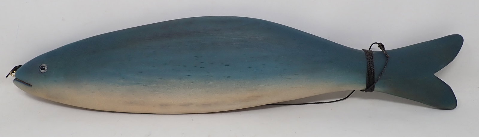 1993 John Barto Blue Fish Carving: Approx 20 1/2" long