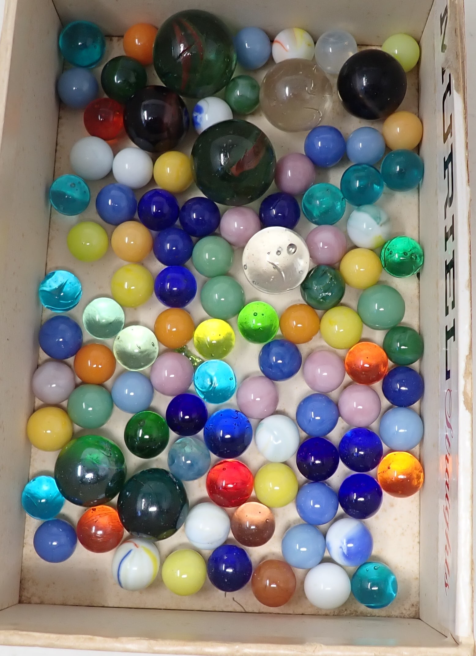 Marbles: Largest are apprx 1"