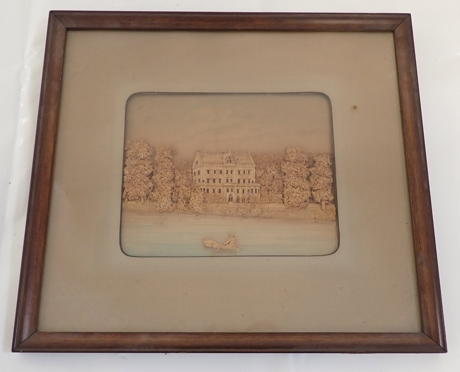 Framed Wood Sculptor: Approx 14 7/8" x 16 3/8". If shipping is needed, contact UPS Store 5528 to get a quote BEFORE bidding. Their phone number is (908)213-6838 and select option 5. There will be no refunds, because of shi