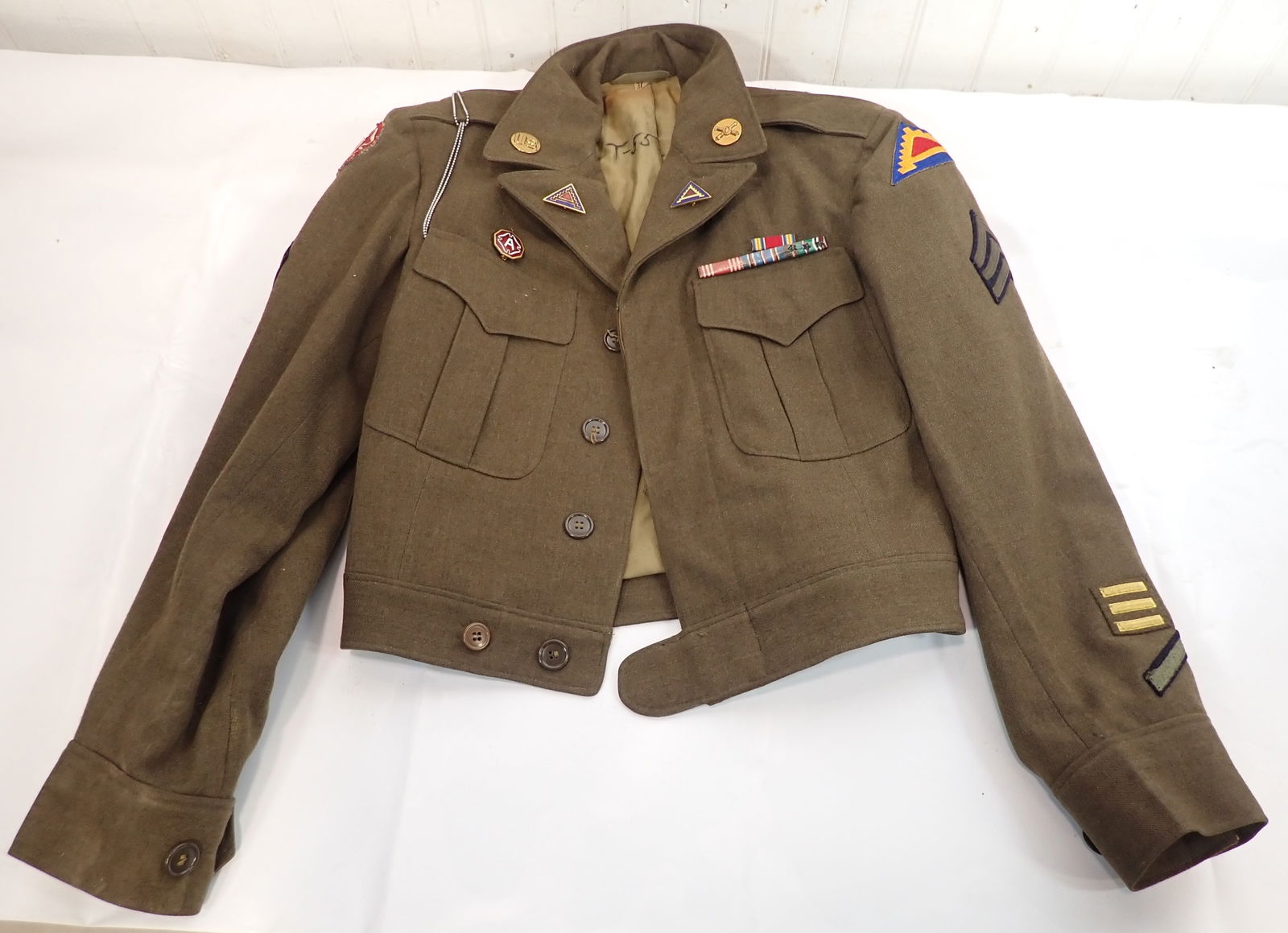 Military Jacket w/ Pins & Patches (1 of 7)