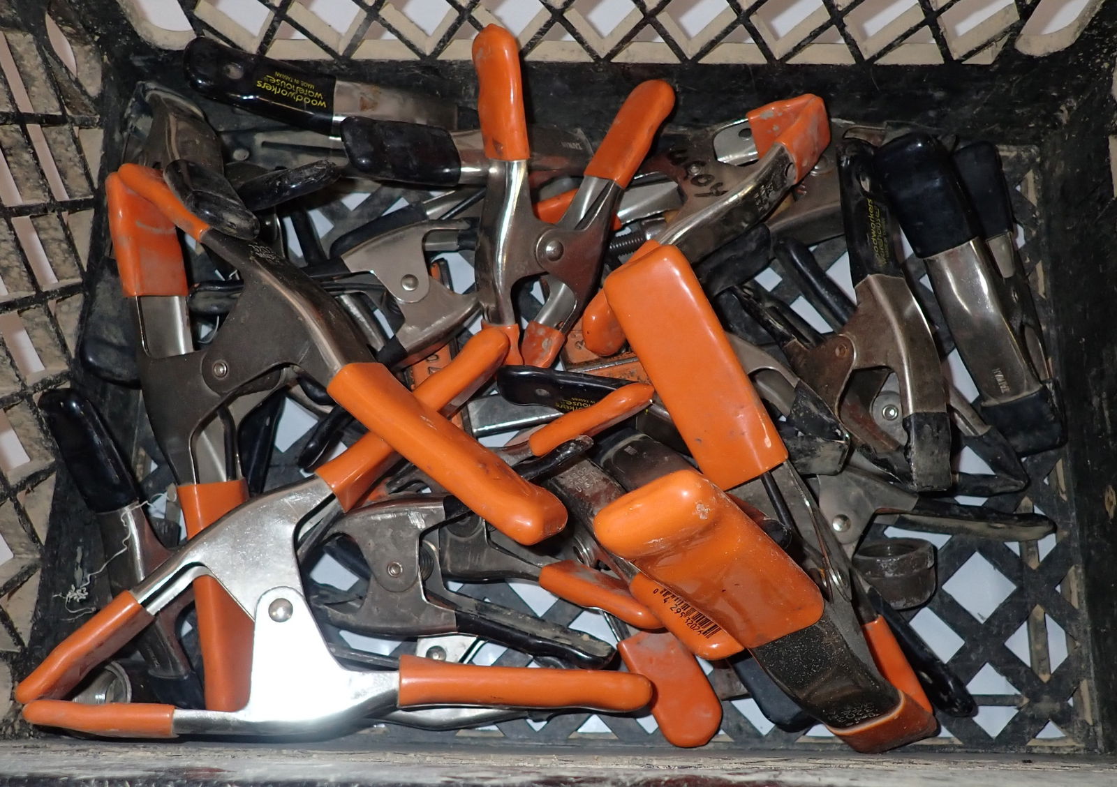 Milk Crate w/ Spring Clamps (1 of 2)