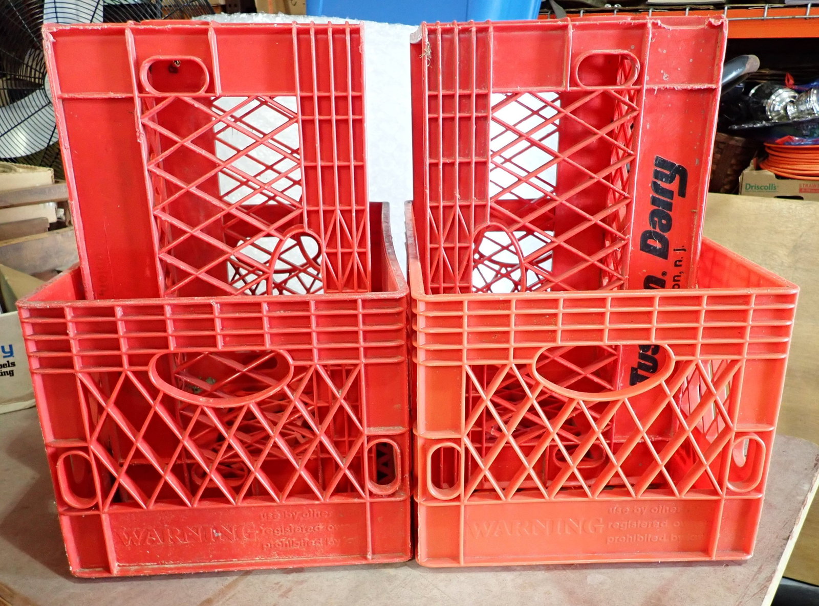 4 Milk Crates: No in house shipping !