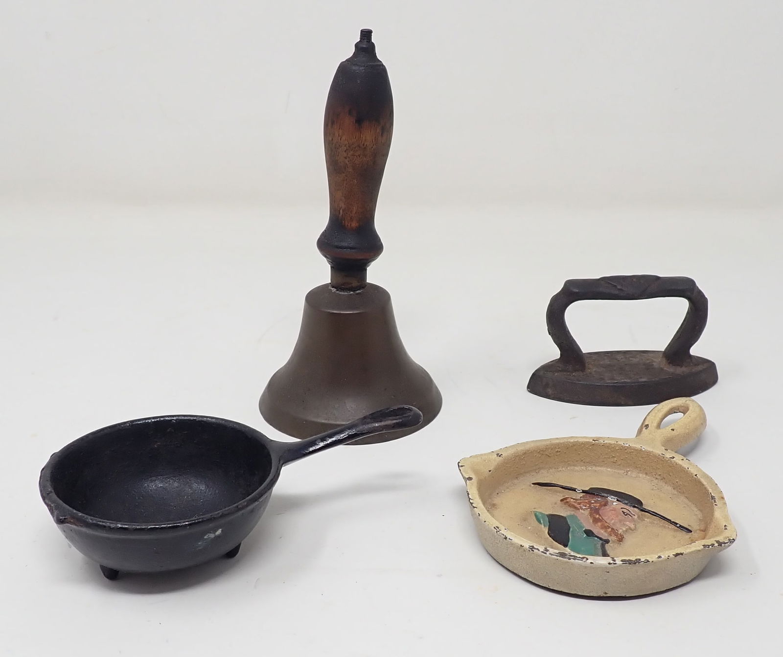 Brass School Bell Cast Iron Miniatures (1 of 3)