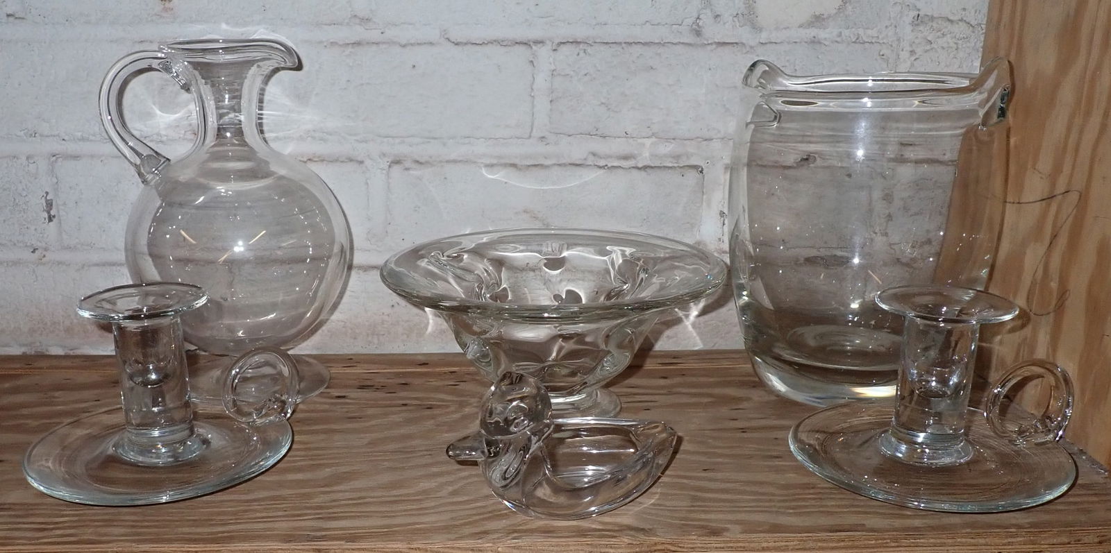 Glass Candle Holders & Misc Polished Blown Glass (1 of 3)