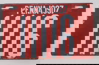 1907 Pennsylvania Porcelain License Plate