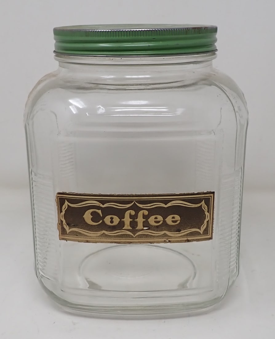 Coffee Canister: Apprx 6 1/2" x 6 1/2" x 8 1/4" tall