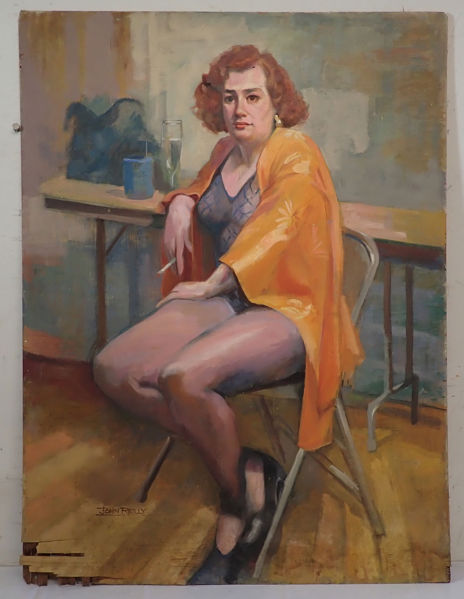 2 John Reilly Oil on Board Portraits (1 of 4)
