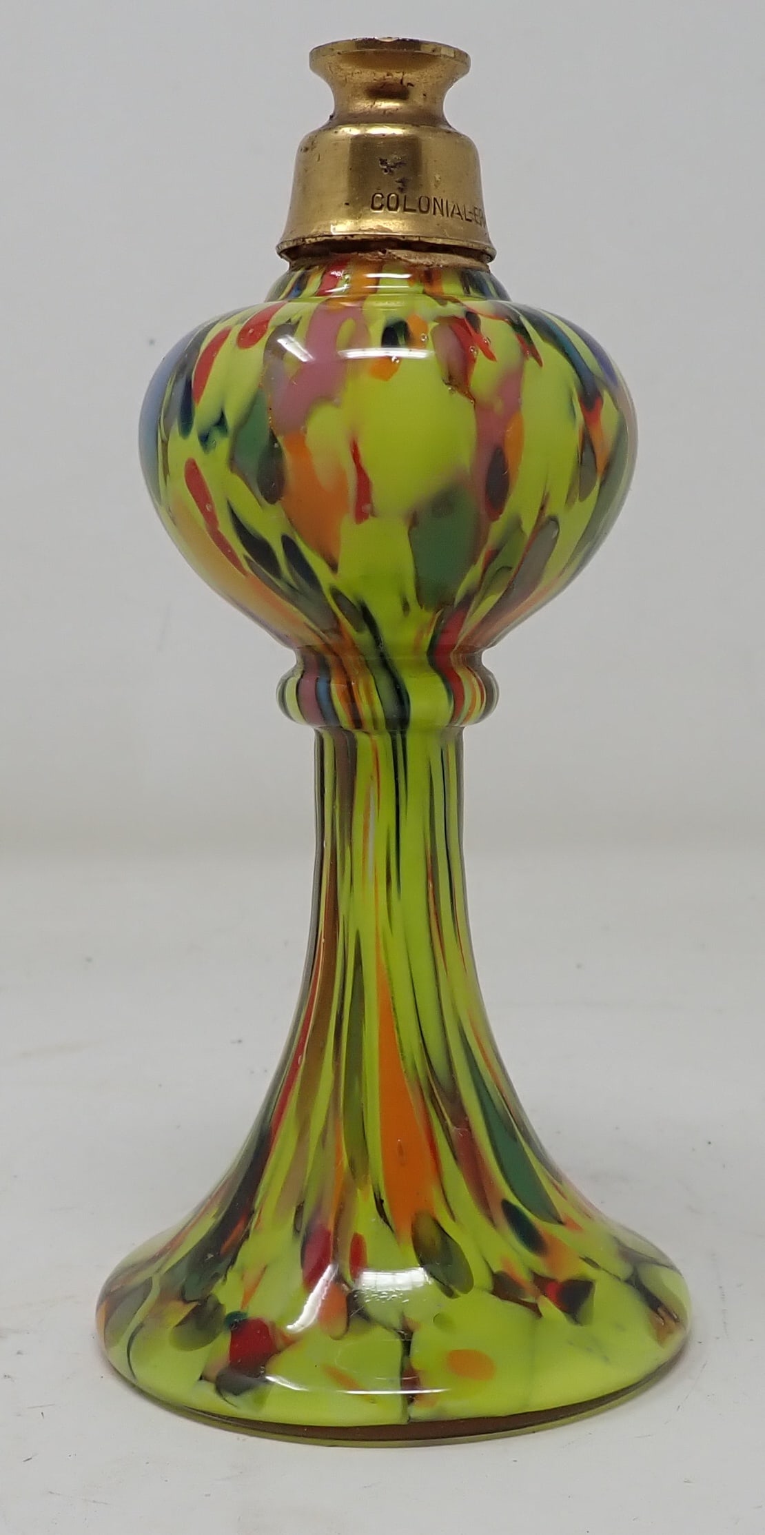 Colonial French Art Glass Oil Lamp (1 of 4)