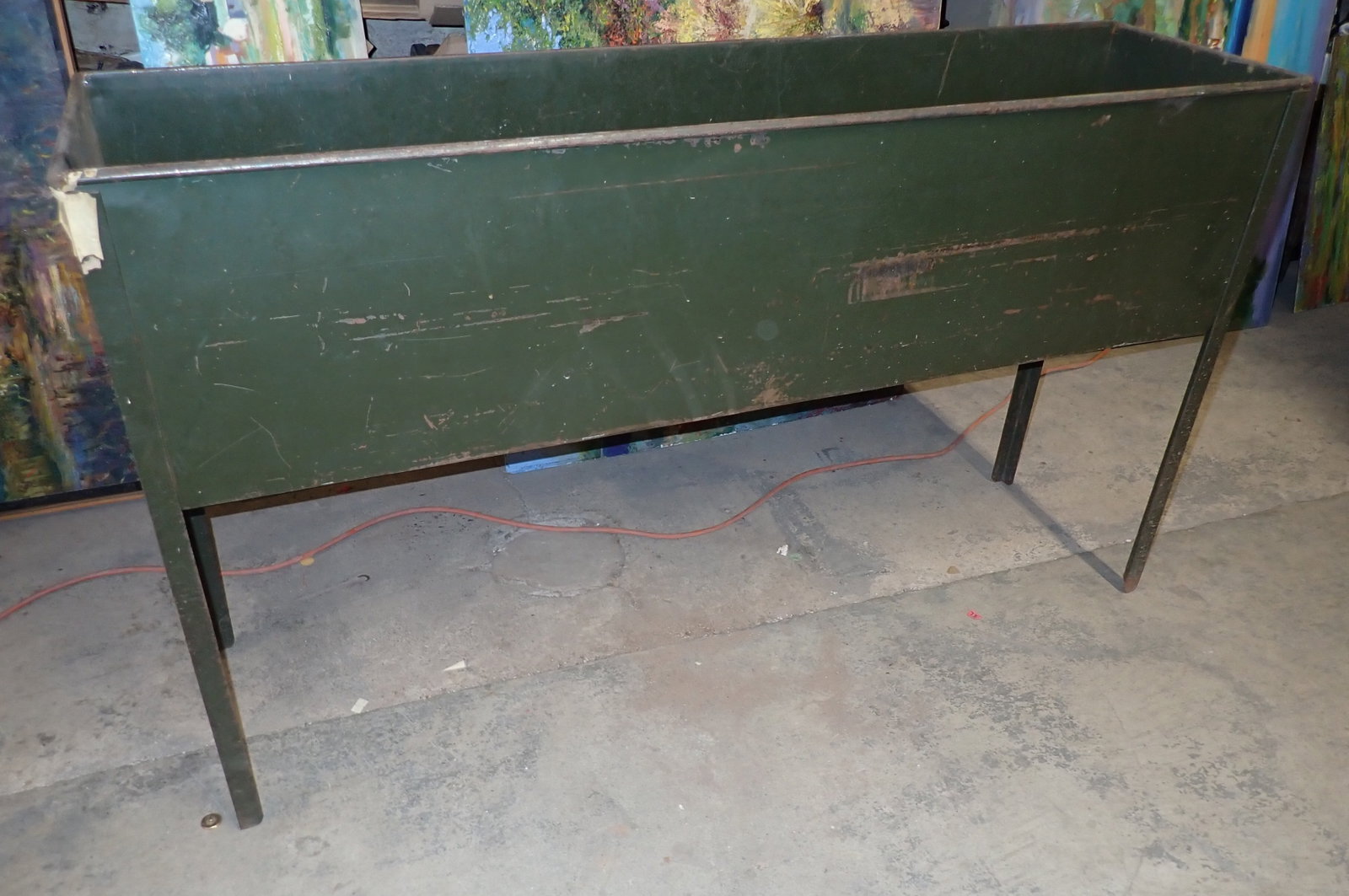 Industrial Planter: 12 1/2" x 49" x 28" tall. No in house shipping !
