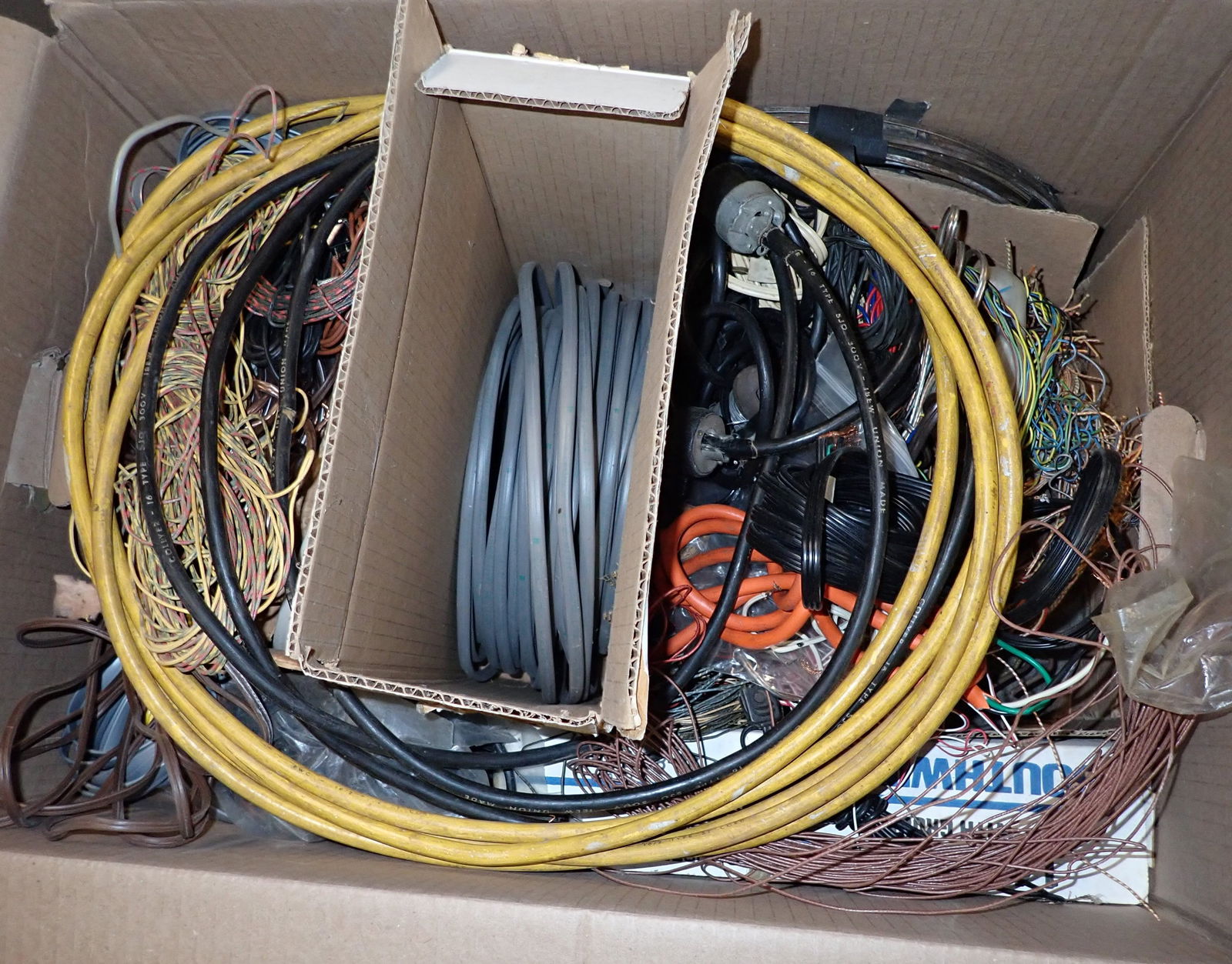 Boxes Filled w/ Wire & Misc (1 of 2)