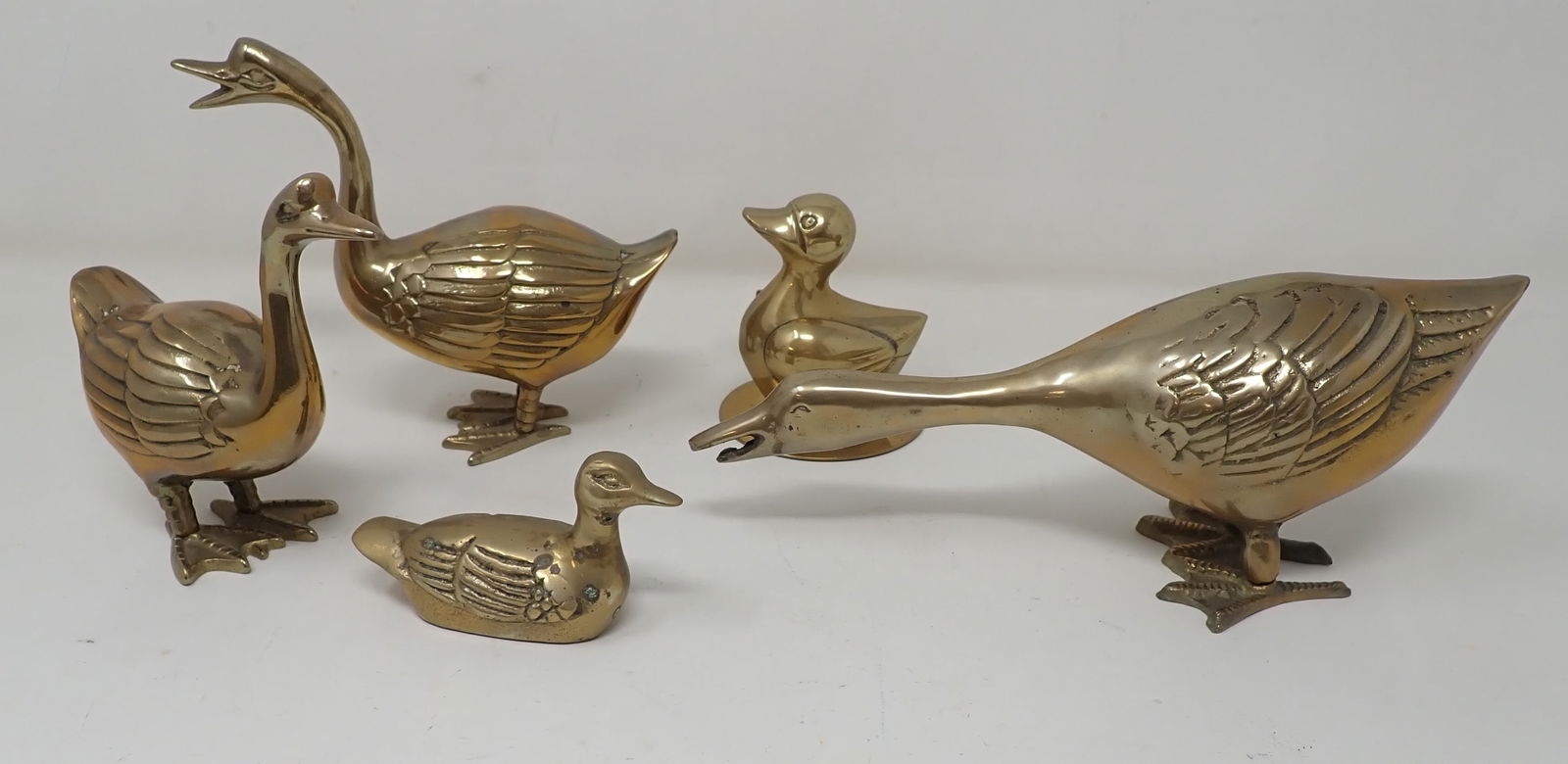 Brass Geese & Ducks: Tallest is apprx 4 3/4".