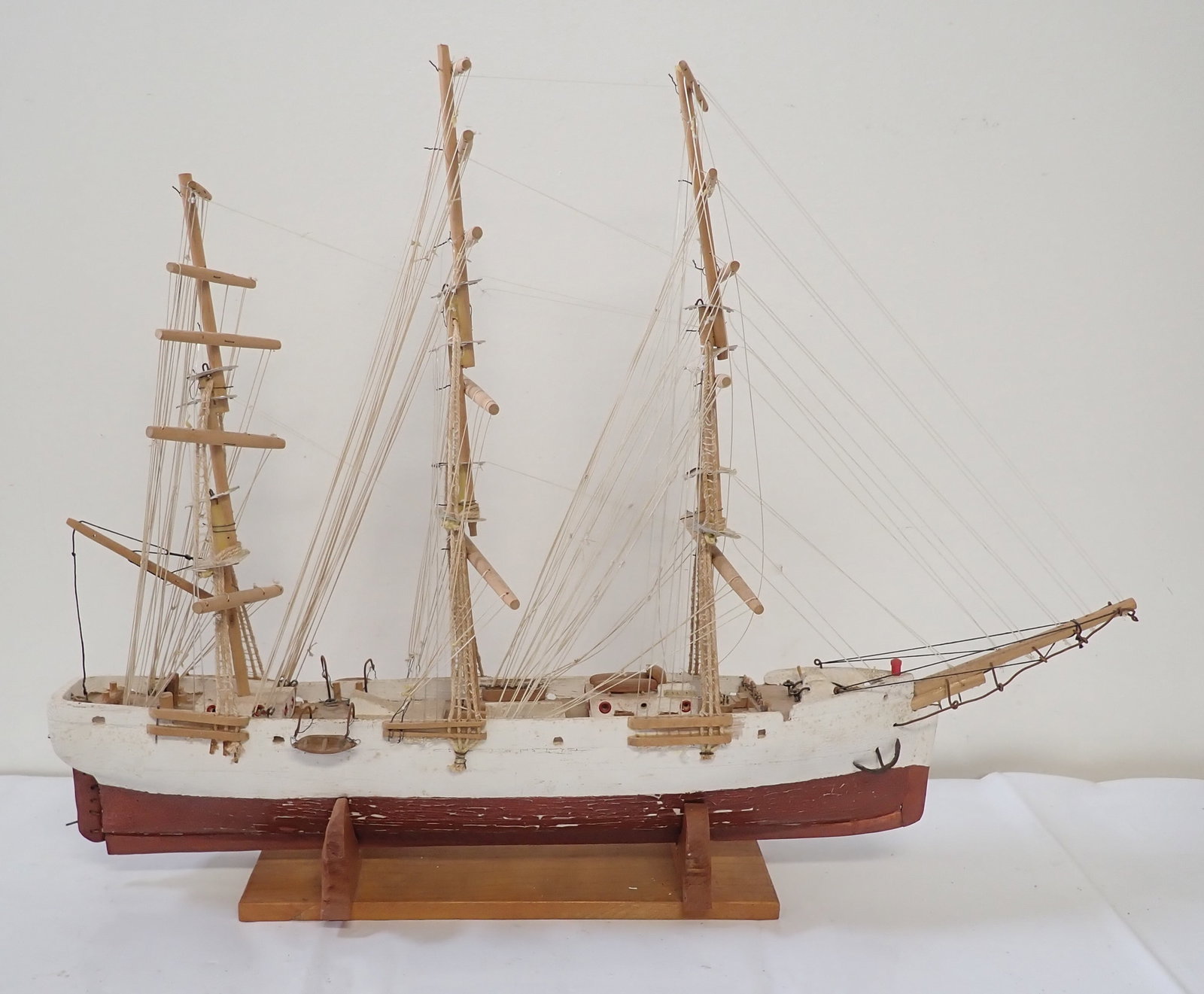 Wooden Ship Model: Apprx 28" long and 22" tall. No in house shipping !