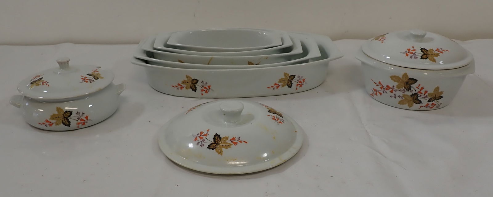 Leart Brazil Casseroles: Largest is approx 9" x 14 1/2" x 2 1/4" tall.