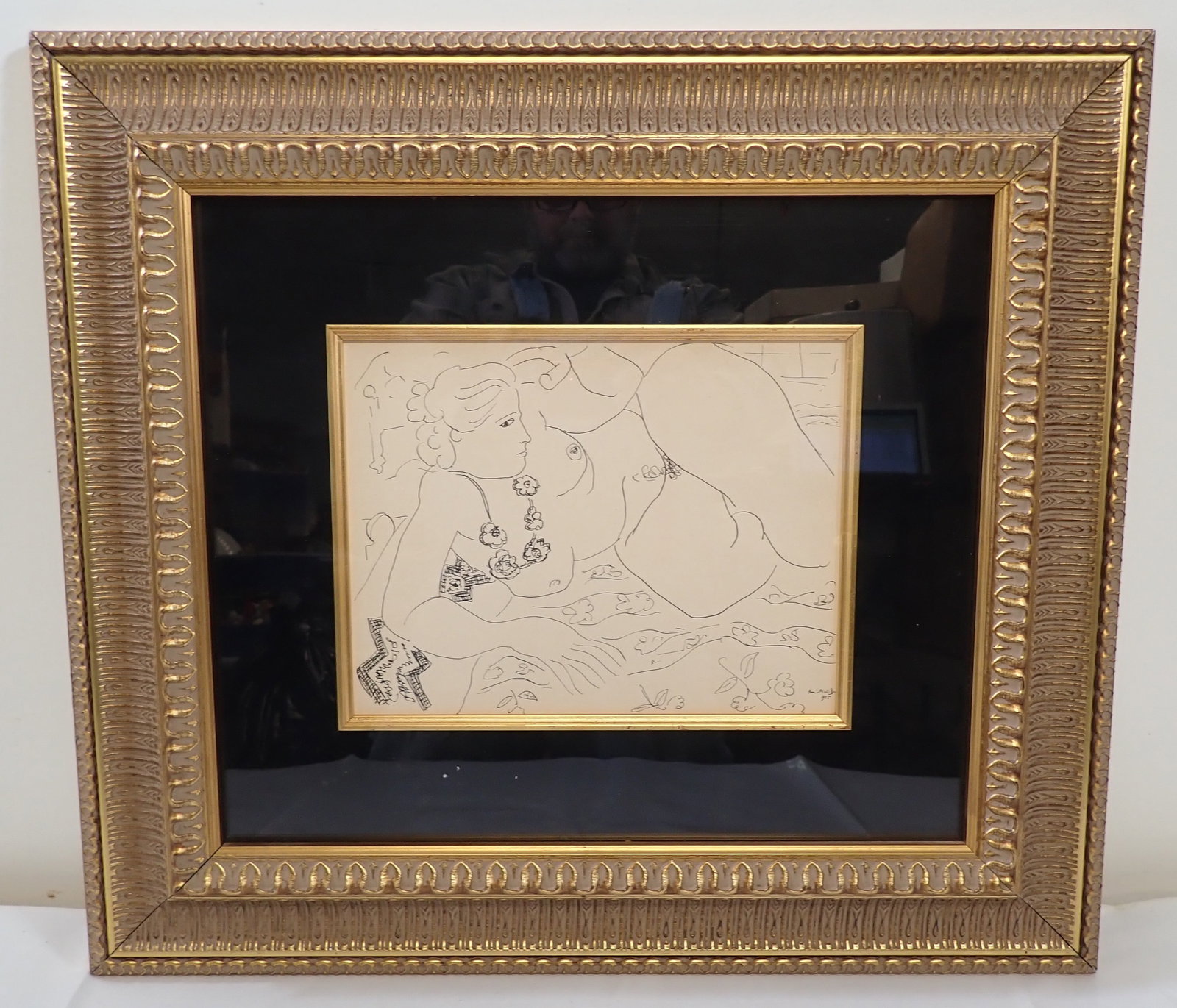 Henri Matisse Nude Lithograph: Approx 20" x 22 1/2"