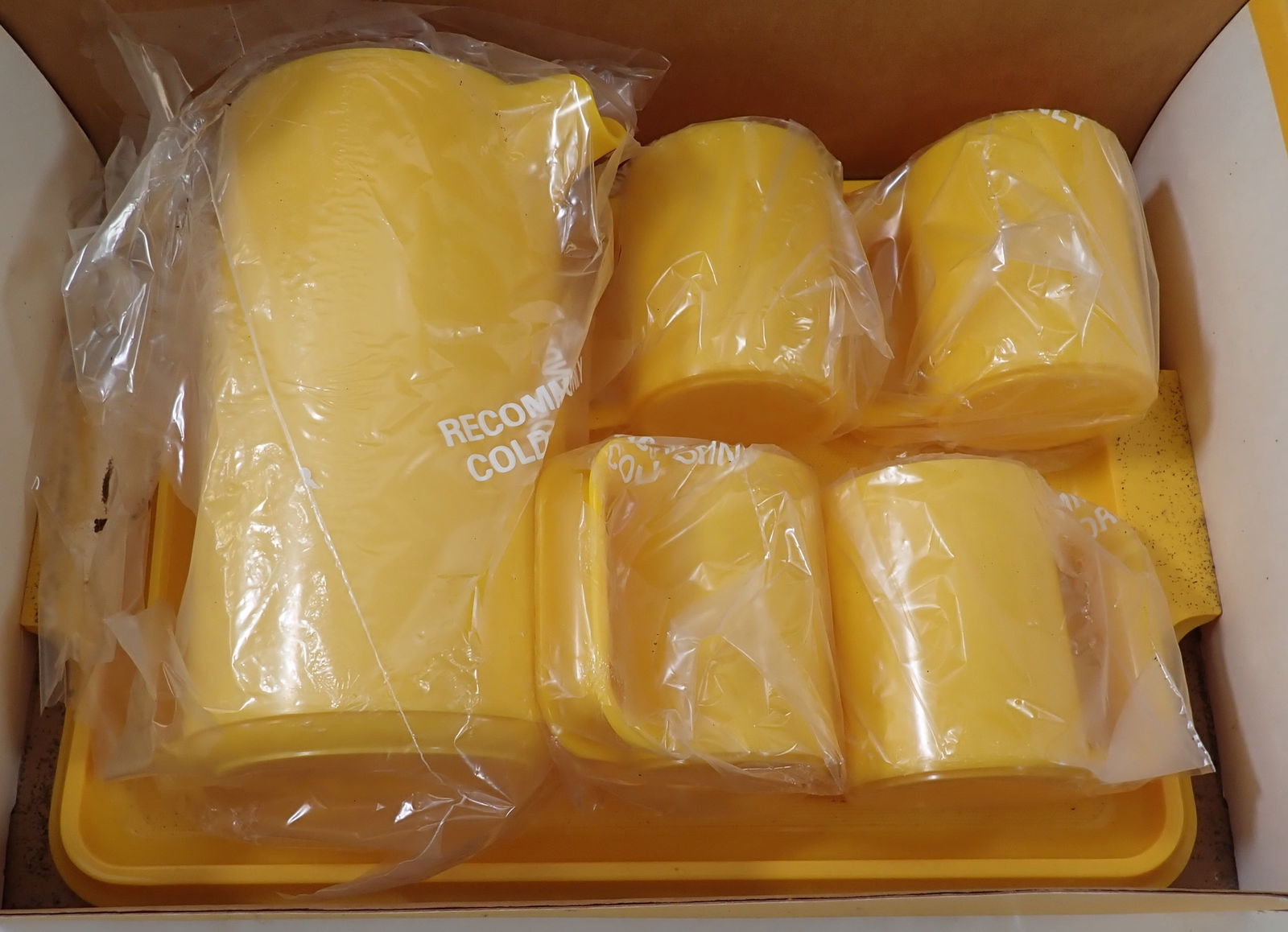 Vintage NOS Ingrid Beverage Set: In original box and items are still in plastic.