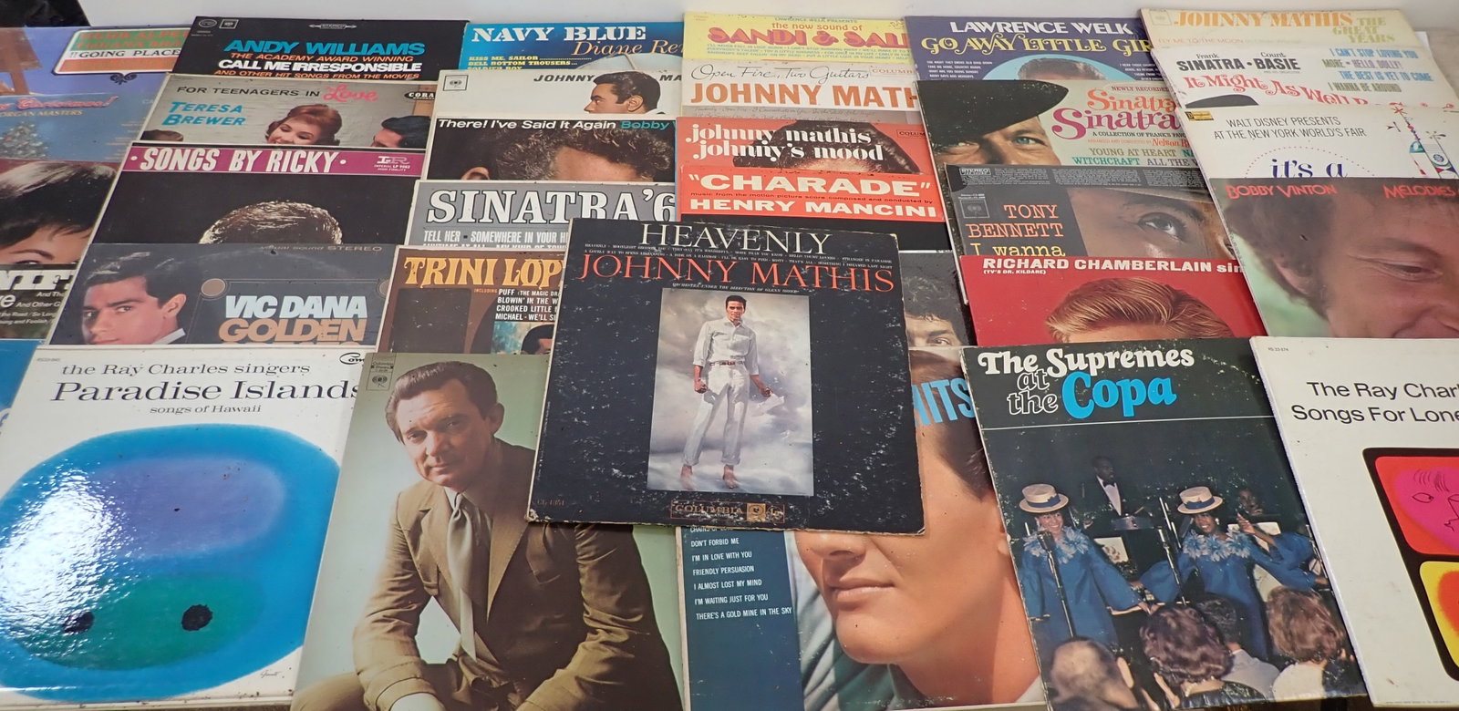 Lot of Records: Johnny Mathis Heavenly sleeve is empty. We do not guarantee correct record is in correct sleeve. Sold as pictured