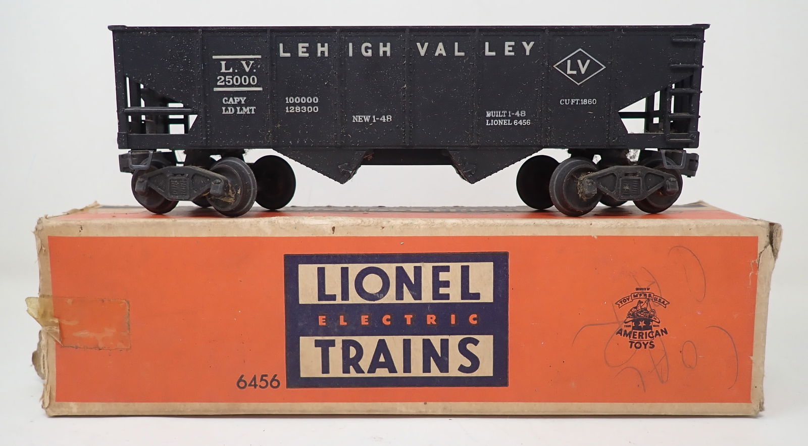 Lionel Lehigh Valley 6456 Hopper Car (1 of 1)