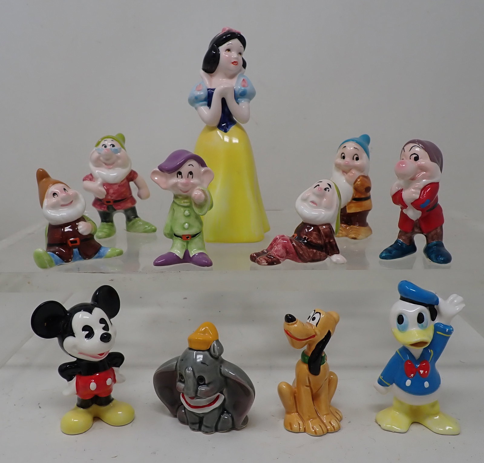 Disney Snow White Mickey Mouse Donald Duck: Tallest is apprx 5 3/4" . Getting all pictured.