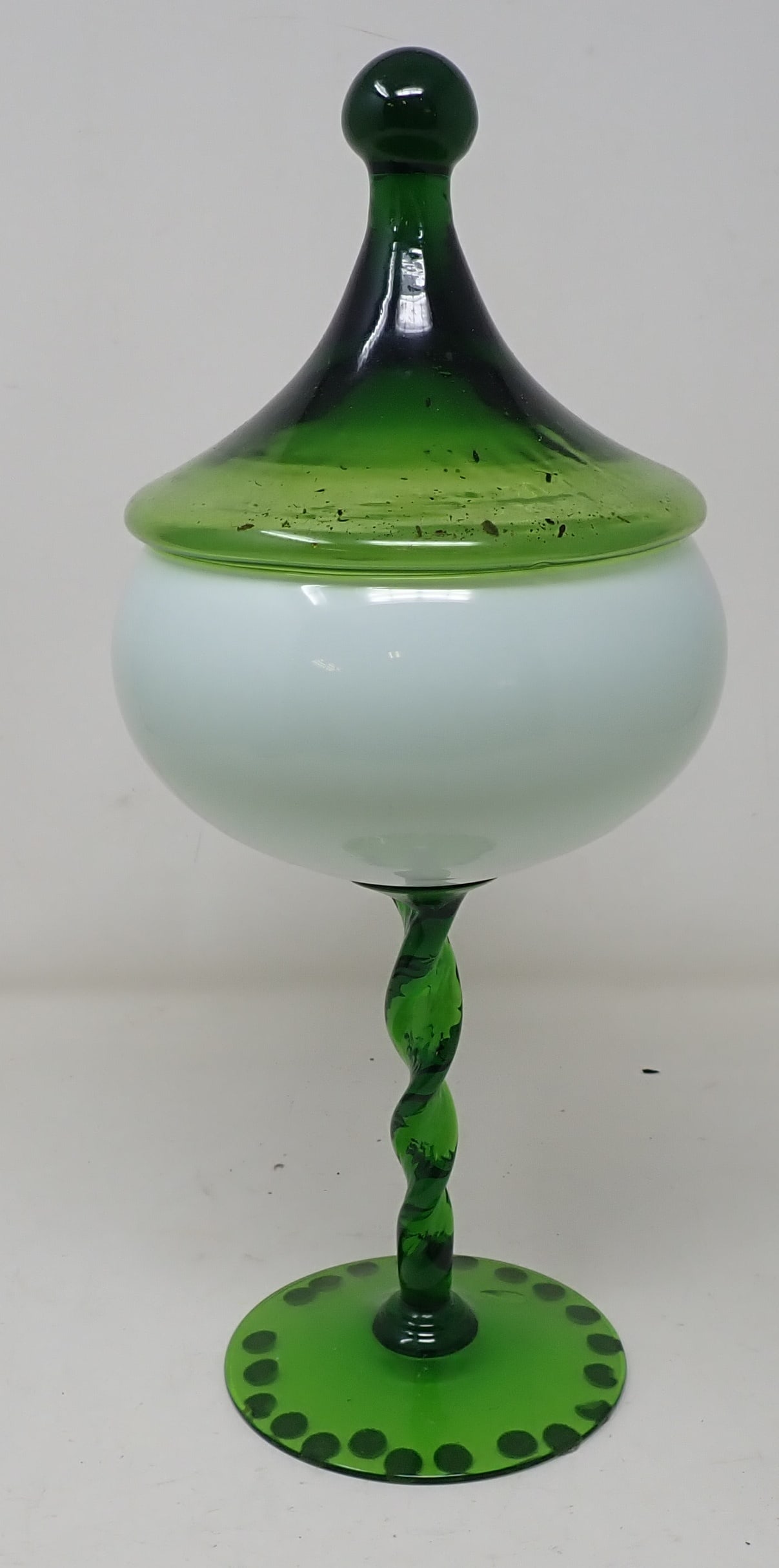 Empoli Covered Apothecary: Apprx 5 1/4" in diameter and 12 1/2" tall