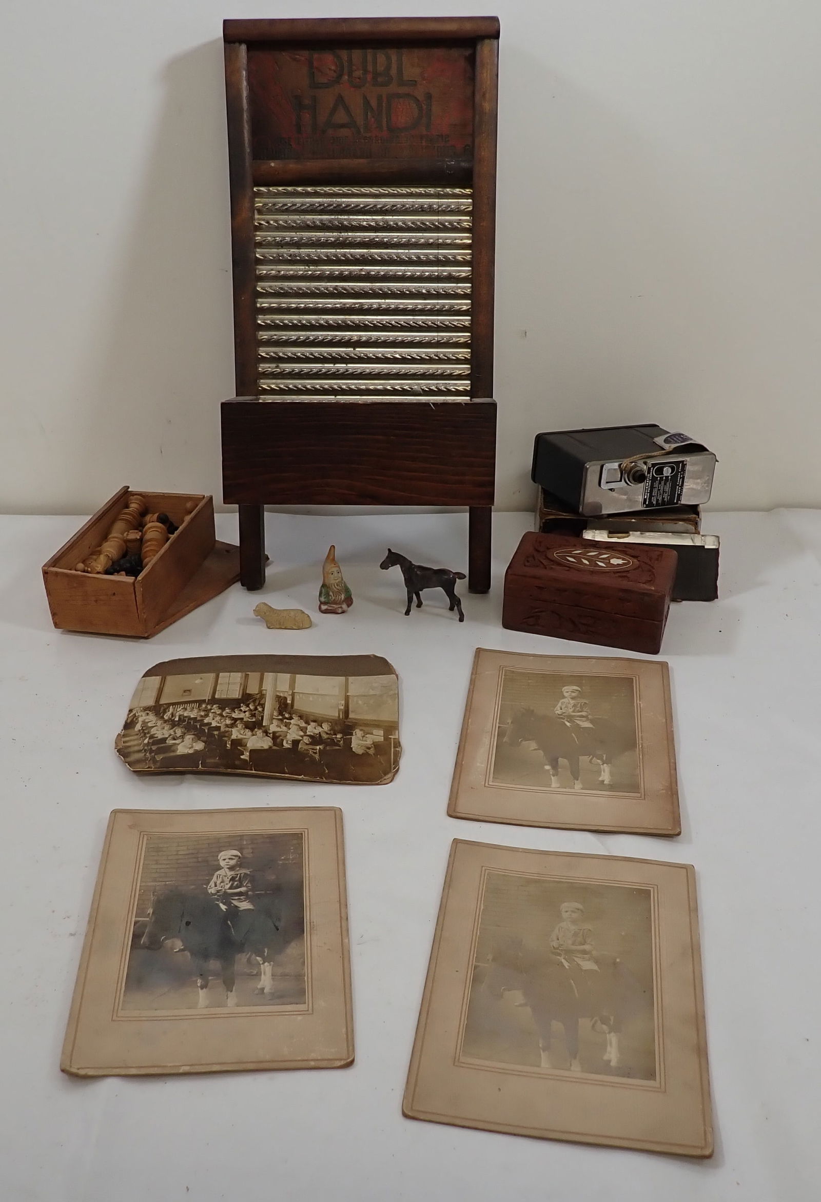 Washboard Wall Box Trinket Box Moviematic Camera: Washboard is apprx 8 3/4" x 18 1/4".