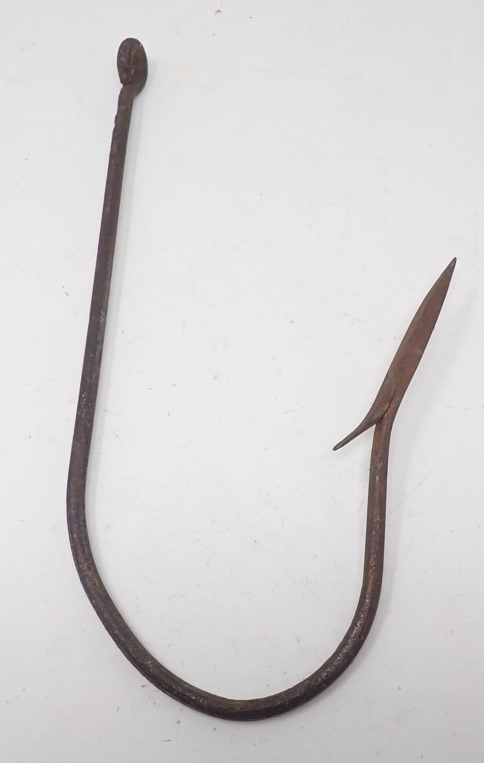 Large Wrought Iron Fish Hook (1 of 2)