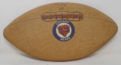 Rawlings Leather Bears Autographed Wall Football