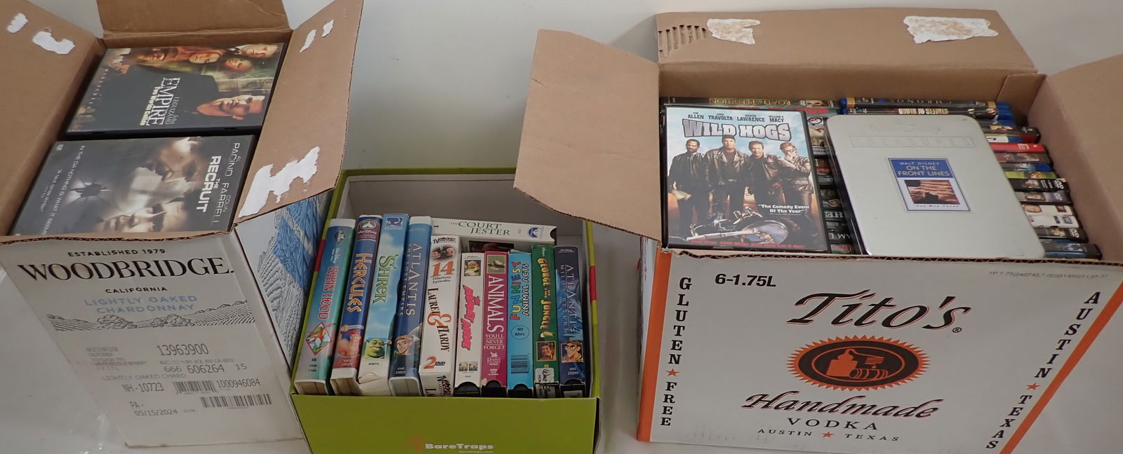 Boxes of Dvd's & VHS Tapes (1 of 5)