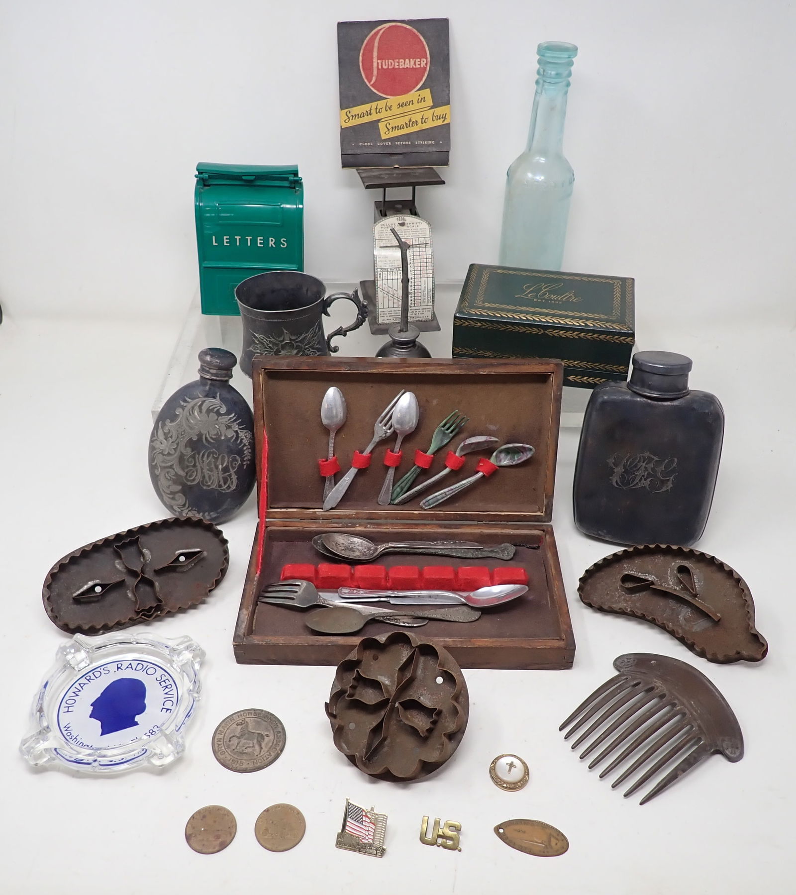 Flasks Postal Scale Howards Radio Ashtray & Misc (1 of 13)