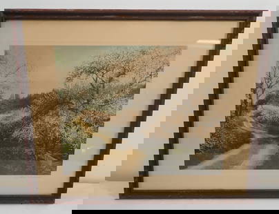 Wallace Nutting Decked As A Bride: Approx 17 1/2" x 21 1/4". If shipping is needed, contact UPS Store 5528 to get a quote BEFORE bidding. There are no refunds because of shipping price. Their number is (908)213-6838 and select option 5