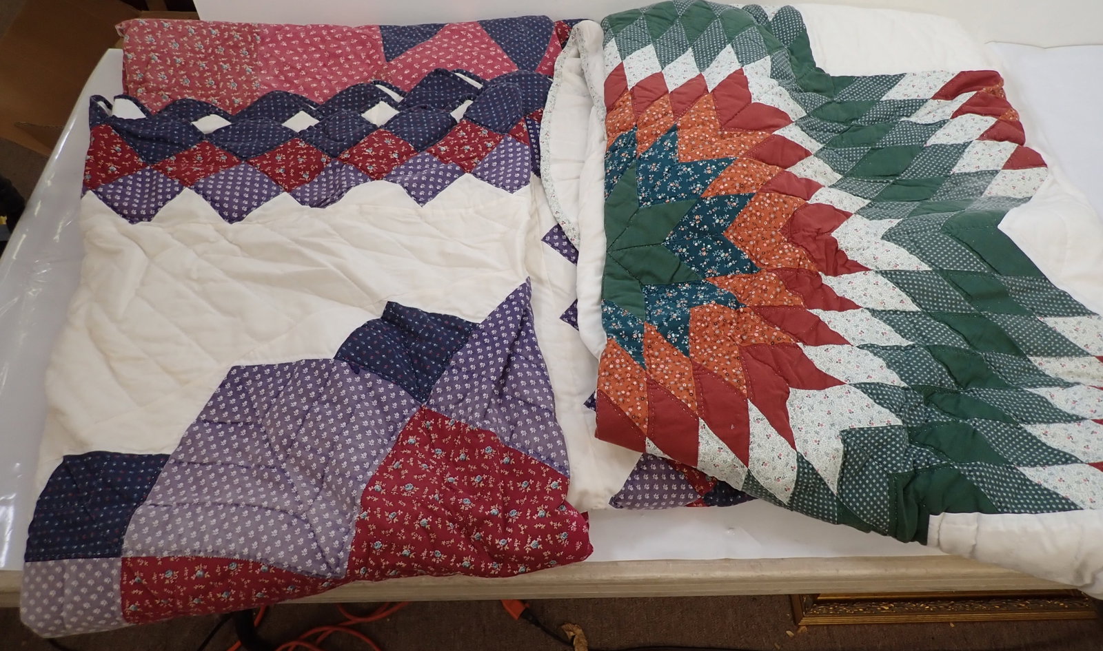 2 Quilts & Tote: We will ship quilts, but not tote. These are " newer quilts".