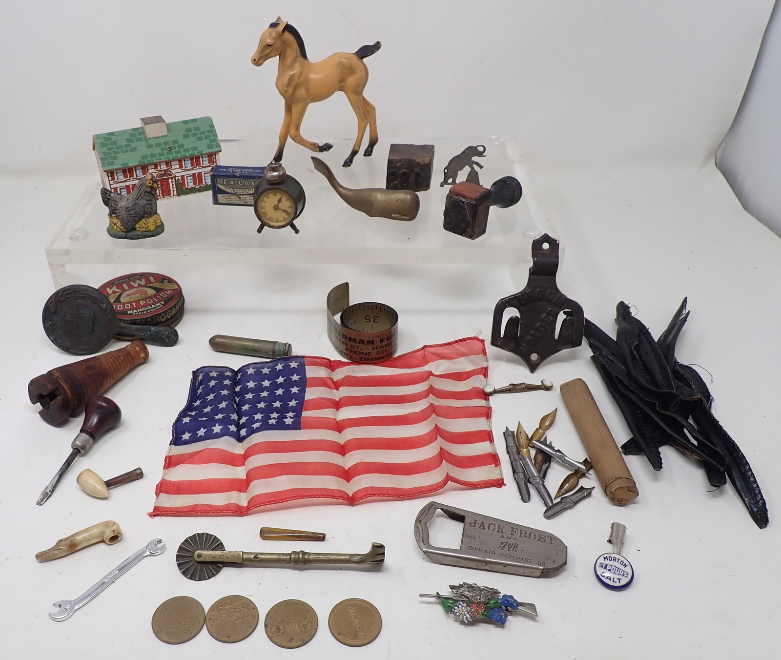 Victory Loan Stamp Brass Whale Clock Sewing Tape Measure: Getting all pictured