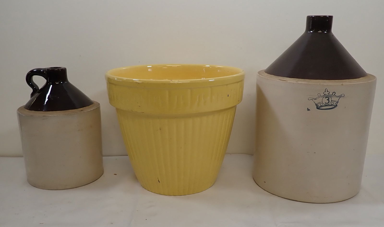 Planter & 2 Stoneware Jugs (1 of 2)