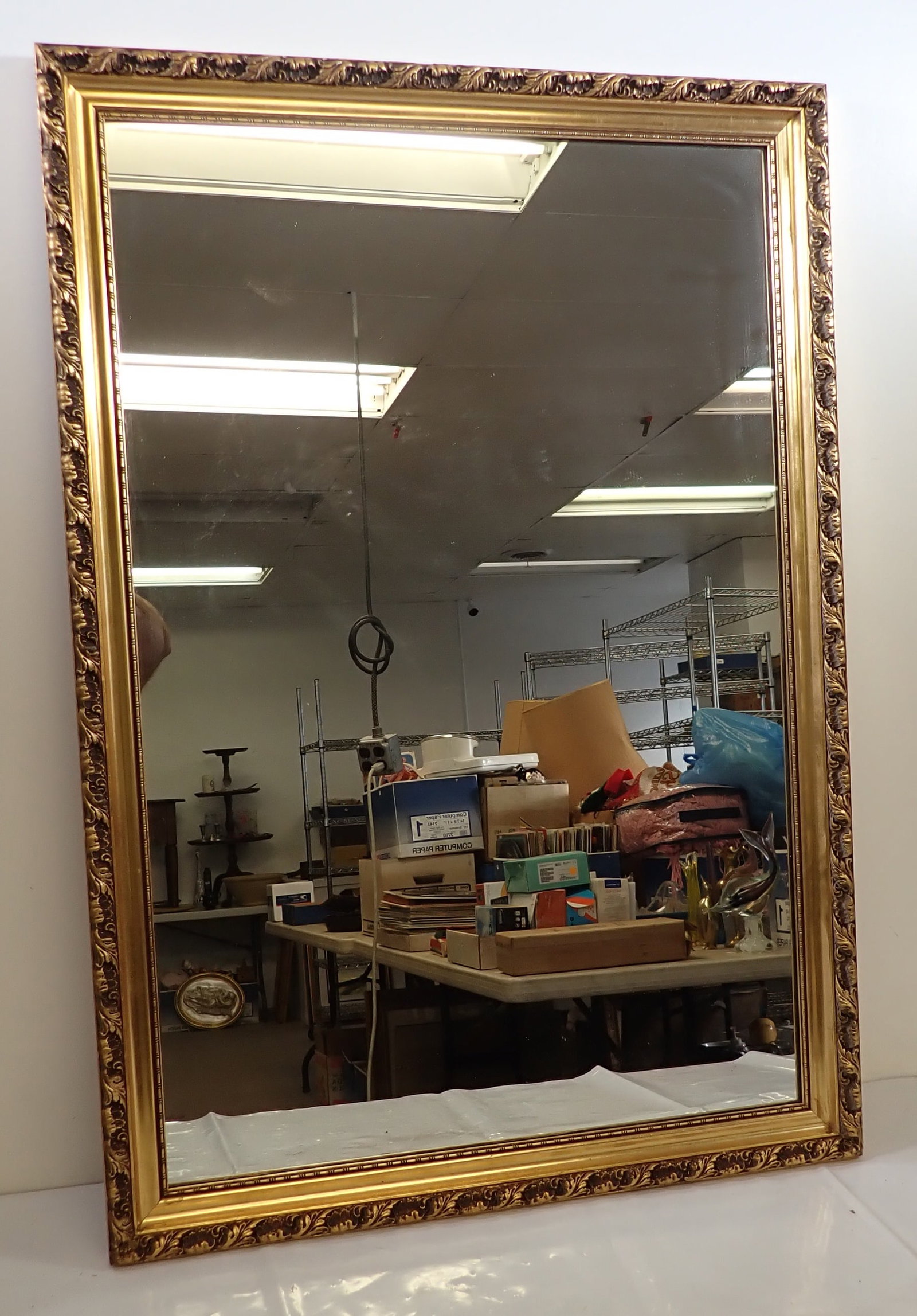 Gold Gilt Wall Mirror: Approx 27 1/2" x 39 1/2". No in house shipping !