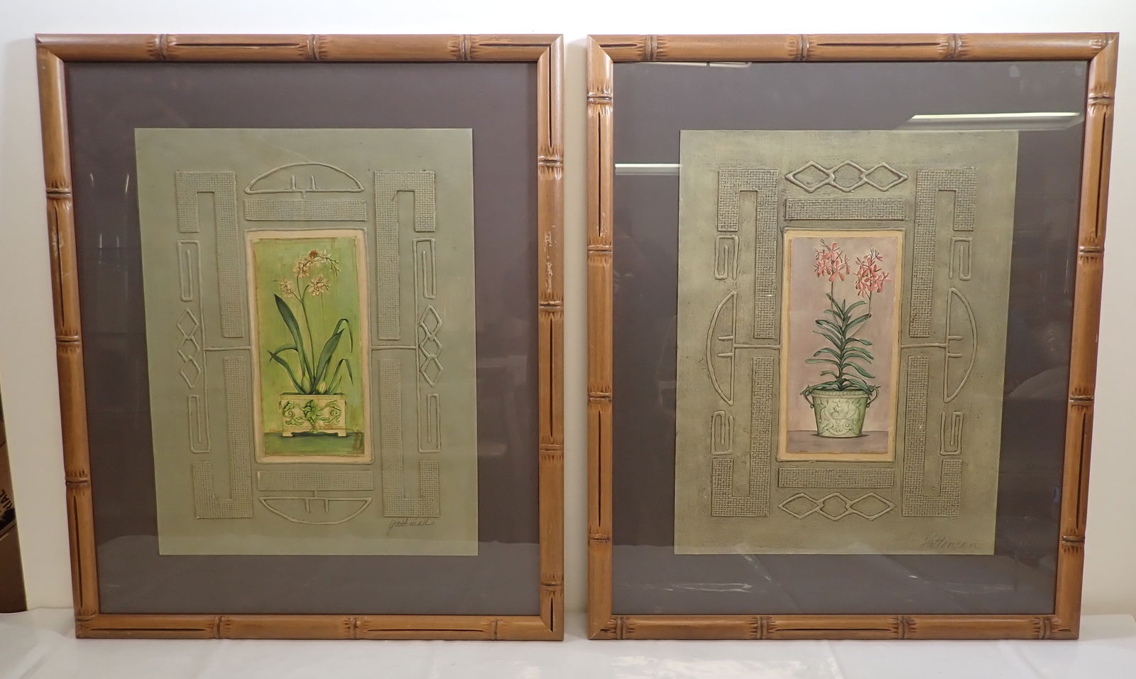2 Signed Oriental Bloom Wall Art (1 of 5)