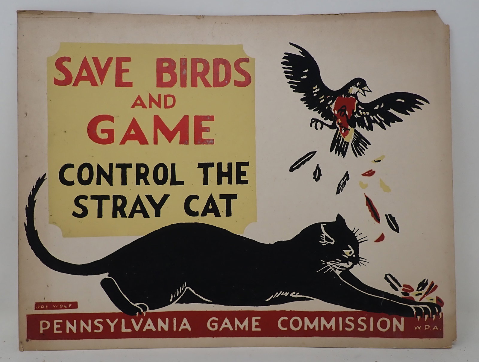 Joe Wolf Stray Cats W.P.A. Poster / Sign (1 of 6)