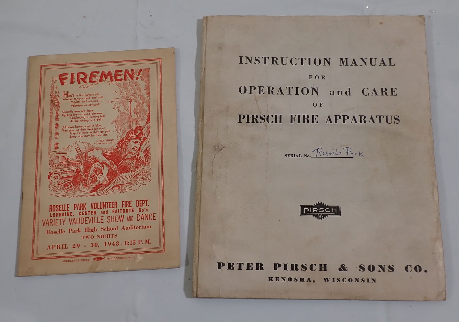 1948 Roselle Park Variety Vaudeville Show Program (1 of 4)