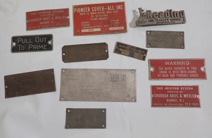 Equipment Plaques