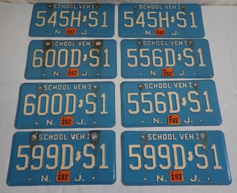New Jersey School Vehicle License Plates