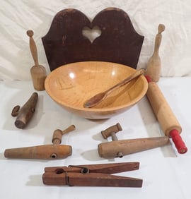 Wooden Bowl Mashers Rolling Pin Misc Woodenware