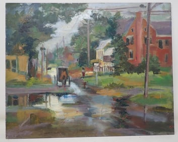 John Reilly Lancaster PA 772 Oil on Board Painting