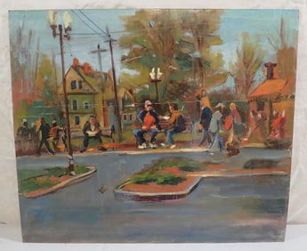 John Reilly Oil on Board Painting