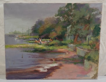 John Reilly Jersey Shore Oil on Canvas Painting