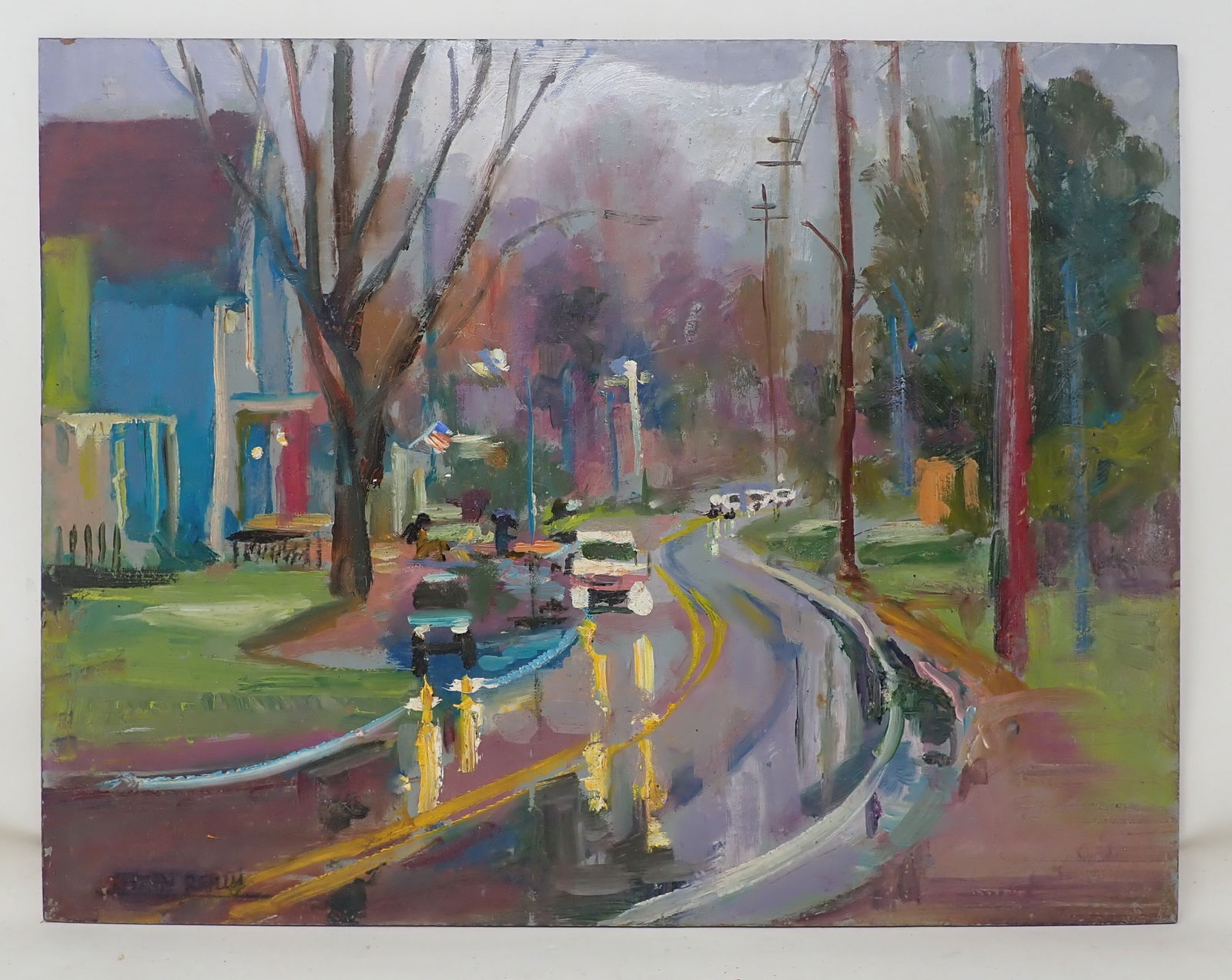 John Reilly Lamington General Store Oil on Board Painting (1 of 4)