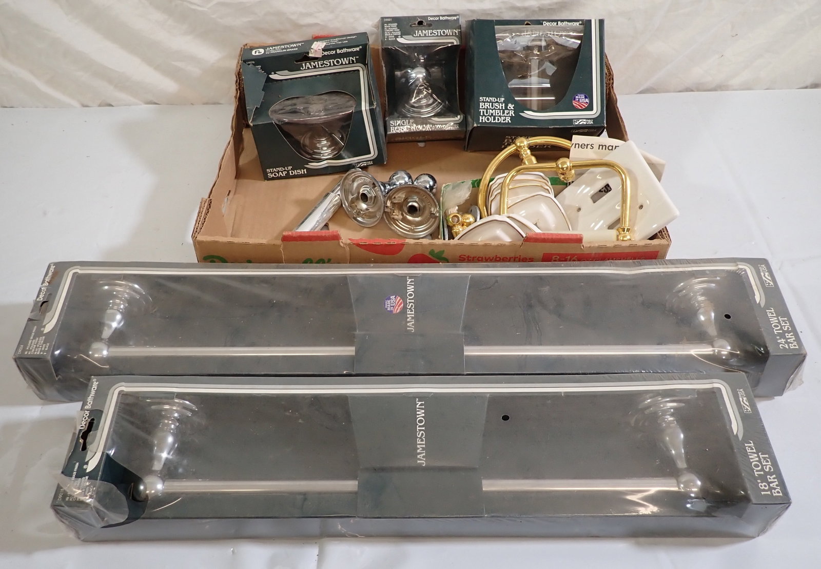 Jamestown Towel Bars Robe Hook Soap Dish: Must take all . NO in house shipping