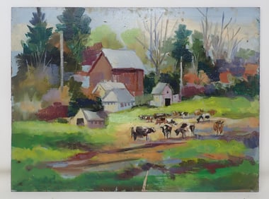 John Reilly Cows & Barns Painting
